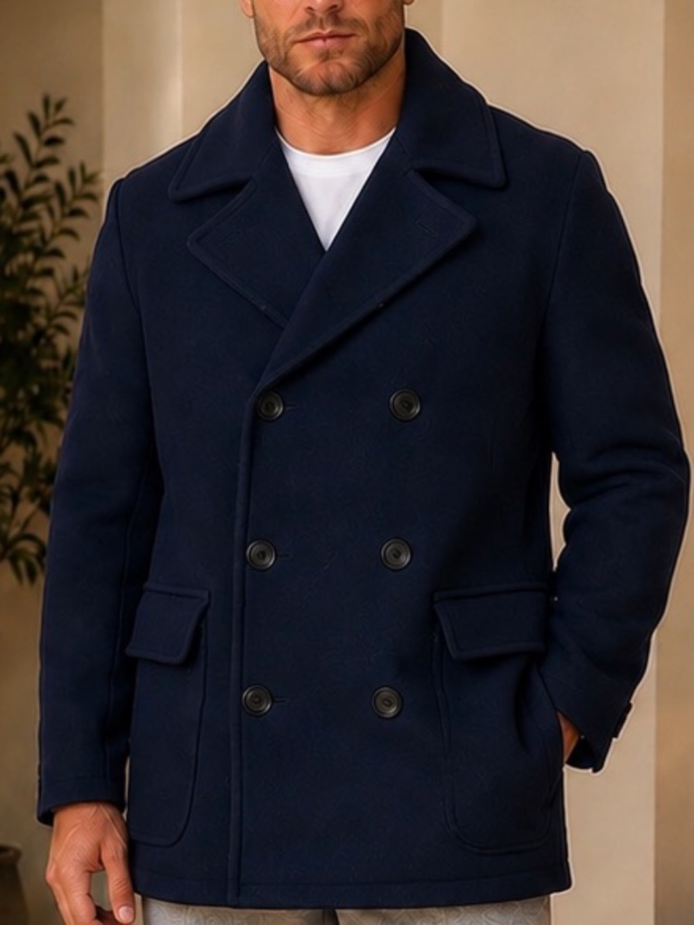 DKNY Donna Karan Gore Windstopper Navy Wool Cashmere Jacket Men’s Medium